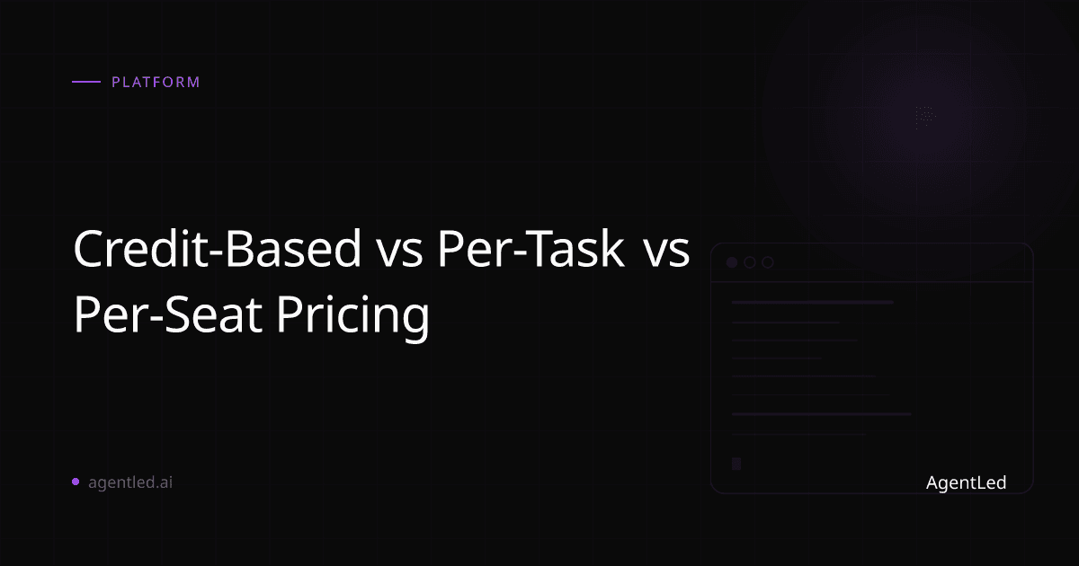 Credit-Based vs Per-Task vs Per-Seat Pricing for Automation Tools - Article by Lyra
